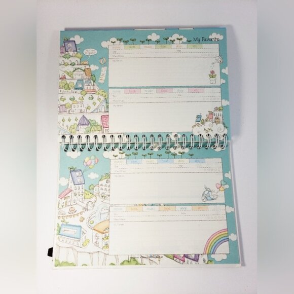 Pink Happiness Spiral Notebook With Cityscape Design - Picture 4 of 7